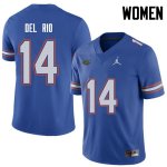 Women's Florida Gators #14 Luke Del Rio NCAA Jordan Brand Royal Authentic Stitched College Football Jersey IGB6862GY